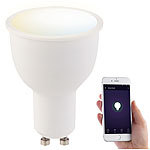 Luminea Home Control WLAN-LED-Lampe, komp. zu Amazon Alexa & Google Assistant, GU10, weiß Luminea Home Control GU10-LED-Lampen, kompatibel zu Amazon Alexa & Google Assistant