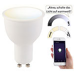 Luminea Home Control WLAN-LED-Lampe, komp. zu Amazon Alexa & Google Assistant, GU10, CCT Luminea Home Control 