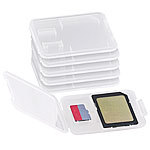 Merox Speicherkartenbox für SD-, miniSD-, microSD-, MMC-Karten, 6er-Set Merox