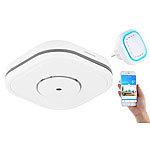 VisorTech Funk-Warnsystem WMS-250.cog: WLAN-Gateway mit 1 Kohlenmonoxid-Melder VisorTech WLAN-Frühwarn-Systeme mit Funk-Kohlenmonoxidmeldern