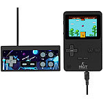 MGT Mobile Games Technology 2in1-Retro-Spielekonsole, 7-cm-Farbdisplay (2,8"), 200 Spiele, 8 Bit MGT Mobile Games Technology Handheld- & TV Retro-Videospielkonsolen