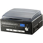 auvisio Kompakt-Stereoanlage & Digitalisierer, Versandrückläufer auvisio Plattenspieler-Stereoanlagen mit USB-Digitalisierung