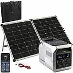 revolt Powerstation & Solar-Generator 1.200 Watt mit Solarpanel 240 Watt revolt 2in1-Solar-Generatoren & Powerbanks, mit externer Solarzelle