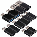 Callstel 12er-Set USB-Adapter-Sets, OTG-USB, Lightning, 60 Watt PD Callstel