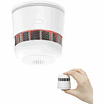 VisorTech Mini-Rauchwarnmelder, 85 dB Feueralarm, 10 Jahre Batterie, EN 1460 VisorTech Rauchmelder mit 10-Jahres-Batterie