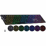 GeneralKeys Akku-Funktastatur mit Bluetooth, Scissor, 7 Farben, deutsch-SCHWEIZ GeneralKeys Vollwertige Multi-Device-Akku-Funktastaturen mit Bluetooth und USB-Dongle