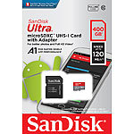 SanDisk Ultra microSDXC, 400 GB, 120 MB/s, Class 10, U1, A1, mit Adapter SanDisk microSD-Speicherkarten UHS U1