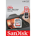 SanDisk Ultra SDXC-Speicherkarte, 256 GB, 120 MB/s, Class 10, U1 SanDisk SD-Speicherkarten (SDHC)