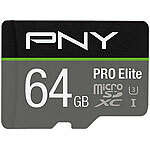 PNY PRO Elite microSD-Karte 64GB, 100 MB/s lesen, 60 MB/s schreiben, A1 PNY