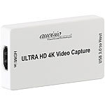 auvisio HDMI-Video-Rekorder & Streaming-Box, 4K / UHD, USB 3.0, 30 Bilder/Sek. auvisio