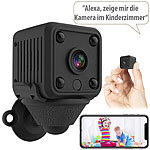 7links Mini-IP-Überwachungskamera Full HD, WLAN, Nachtsicht, Akku, App 7links HD-Micro-IP-Überwachungskameras mit Nachtsicht und App