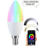 Luminea Home Control LED-Kerze E14, RGB-CCT, 5 W (ersetzt 40 W), 470 lm, ZigBee-kompatibel Luminea Home Control