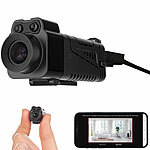 Somikon WLAN-Micro-Kamera, Full HD, 90° neigbar, Powerbank, Versandrückläufer Somikon