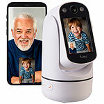 7links 2in1-WLAN-Überwachungskamera & Video-Telefon, IPS-Display, Pan-Tilt 7links 2in1 WLAN-Überwachungskameras & Videotelefon mit IPS Display
