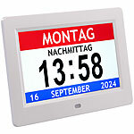 infactory Digital-Uhr mit 7"-Display, Wecker, Medizin-Erinnerung, Mediaplayer infactory Digital-Uhren mit Display, Wecker, Medizin-Erinnerung, Mediaplayer