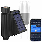 Royal Gardineer WLAN-Bewässerungscomputer, Solarpanel, BT-Gateway, App, Bodensensor Royal Gardineer WLAN-Bewässerungscomputer mit App, integriertem Solarpanel und Bodensensor