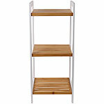 Rosenstein & Söhne 2er-Set Bambusregal, 3 Ablagen, 30 x 70 x 30 cm, weiß/bambus Rosenstein & Söhne Bambus-Standregale