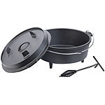 Rosenstein & Söhne Dutch Oven aus Gusseisen mit Standfüßen, Versandrückläufer Rosenstein & Söhne Dutch Ovens