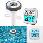 infactory 3er-Set digitale Teich- & Pool-Thermometer inkl. Funk-Empfänger, IP67 infactory