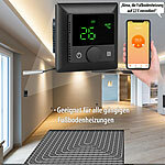 revolt WLAN-Fußbodenheizungs-Thermostat mit Sprachsteuerung und App, schwarz revolt