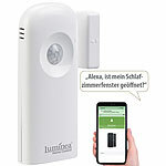 Luminea Home Control 4er-Set 2in1-WLAN-Tür-/Fenstersensoren und PIR-Sensoren, mit App Luminea Home Control