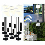 Lunartec 8er-Set Solar-LED-Tisch- & Stehleuchte, Fernbedienung, CCT, 400 lm Lunartec Solar-LED-Tisch- & Stehleuchten mit CCT-Funktion