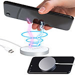 Callstel Schnell-Ladestation, kompatibel zur Qi- & MagSafe-Technologie, 5-15 W Callstel Kabellose Schnell-Ladestation, kompatibel zu Qi- und MagSafe-Technologie