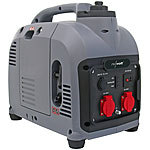revolt Tragbarer Benzin-Inverter-Generator, 2.000 W, 2x 230 V, 2x USB, 4 l revolt Benzin-Inverter-Generatoren mit 230-V- & USB-Anschluss, 12-V-Anschluss für Batterie
