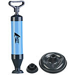 AGT 2in1-Saugglocke & Abflussreiniger + Hochdruck-Universal-Schlauch, 1 m AGT Rohrreinigungs-Sets für Druck-Reinigung mit Wasser und Luft