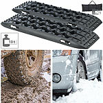 Lescars 4er-Set Reifen-Traktionsmatten, ultrastabile Nylonfaser, 90x31x6 cm Lescars Sandblech-Sets aus ultrastabiler Nylonfaser