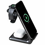 Callstel 3in1-Ladestation 20 W für iPhone, Apple Watch & AirPods, mit Netzteil Callstel