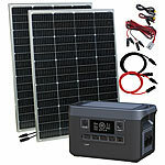 revolt Powerstation & Solar-Generator, 2x 150-W-Solarpanel, 1.920 Wh, 2.400 W revolt 