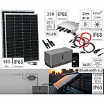 revolt MW von ZX9412 revolt Solaranlagen-Sets: Mikroinverter mit Solarmodul und Akkuspeicher