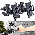 Callstel 2er-Set Fahrradhalterungen für Smartphones bis 13,9 cm, Gummifixierung Callstel