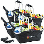 PEARL 4er-Set faltbare Einkaufskörbe mit 19 l Volumen PEARL Einkaufskörbe
