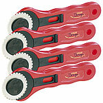 Your Design 4er-Set Rundmesser mit Perforationsklinge, Perforationsmesser Your Design Rundmesser mit Perforationsklingen