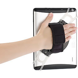 Callstel 2in1-Tablet-Halterung mit Handschlaufe & Ständer für Tablets 7 - 11,9" Callstel 