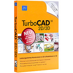 IMSI TurboCAD V.18 2D/3D mit STL-Schnittstelle (3D Drucker-Format) IMSI