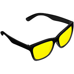 PEARL Kontrastverstärkende Nachtsicht-Brille "Night Vision" im Retro-Look PEARL Nachtfahr- & Kontrast-Brillen