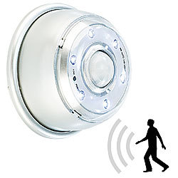 Lunartec LED Innen- & Außenlicht mit PIR-Sensor, Versandrückläufer Lunartec LED-Batterieleuchten mit Bewegungsmelder
