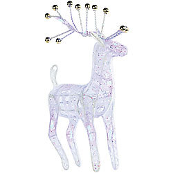 Lunartec Santa Claus' Rentier "Prancer", stehend beleuchtet (blau) Lunartec LED-Weihnachts-Dekorationen