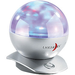 Lunartec Laser-Kugel-Lampe mit Polarlicht-Effekten Lunartec Laser-Polarlichtprojektoren