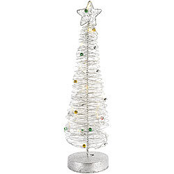 Lunartec Leuchtender Weihnachtsbaum 40cm aus filigranem Metallgeflecht Lunartec Leuchtender Weihnachtsbäume