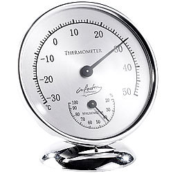 infactory Analoges Thermometer mit Hygrometer, 10 cm infactory Analoge Hygrometer Thermometer