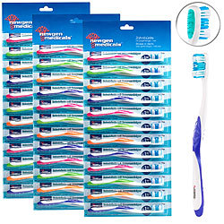 newgen medicals 36er-Pack Marken-Zahnbürsten mit Zungenreiniger, HART, 4 Farben newgen medicals