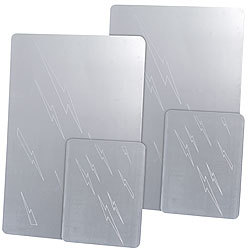 AGT 4er-Set Reinigungsplatten für Silber, je 2 große und kleine Platte AGT Silber Reinigungs-Pad Platten