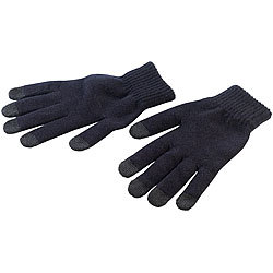 PEARL urban Strick-Handschuhe mit 5 Touchscreen-Fingerkuppen Gr. XL PEARL urban Strick Handschuhe mit kapazitiven Fingerkuppen