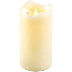 Britesta LED-Echtwachskerze mit beweglicher Flamme, 18 cm hoch Britesta