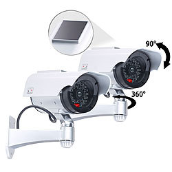 VisorTech 2er-Set Überwachungskamera-Attrappen mit Signal-LED VisorTech