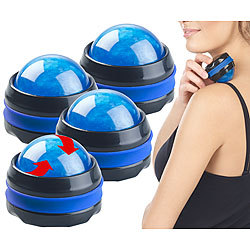 newgen medicals 4er-Set Massageroller für den ganzen Körper, mit 360°-Halterung, blau newgen medicals 